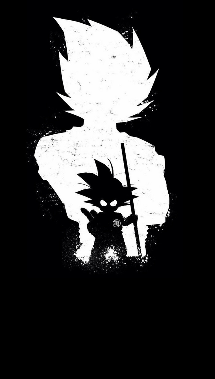 Son Goku from Dragon Ball Z silhouette
