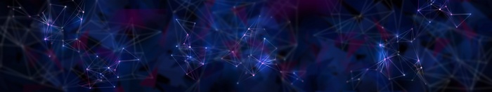 Abstract network of glowing lines and nodes