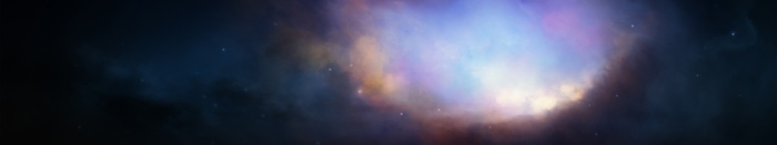 Colorful nebula with stars in deep space