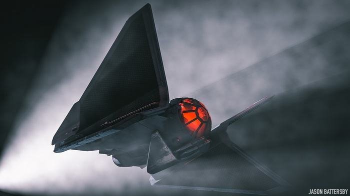 TIE Interceptor from Star Wars by Jason Battersby
