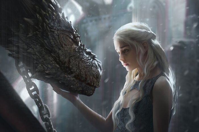Daenerys Targaryen and Dragon from Game of Thrones