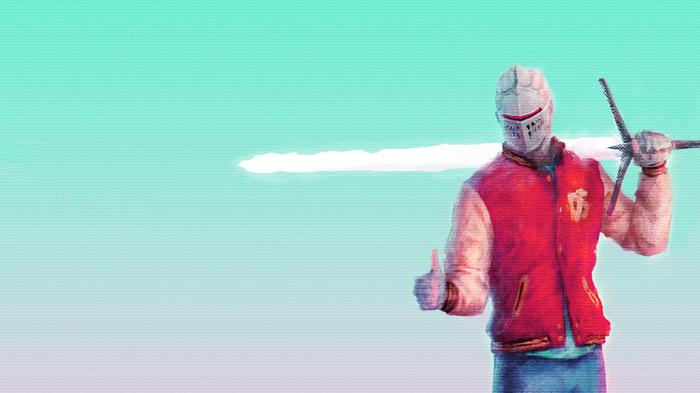 Knight in a Letterman Jacket with a Sword