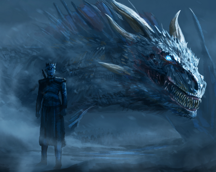 Night King and Dragon from Game of Thrones