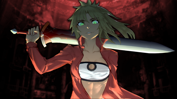 Mordred from Fate/Apocrypha with a sword