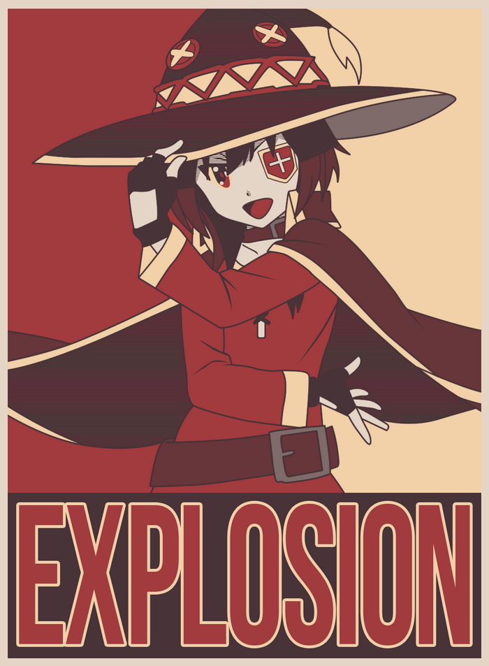 Megumin, anime girls, Hope posters, Kono Subarashii Sekai ni Shukufuku wo!