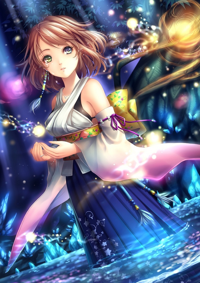 Yuna, heterochromia, Final Fantasy, Final Fantasy X