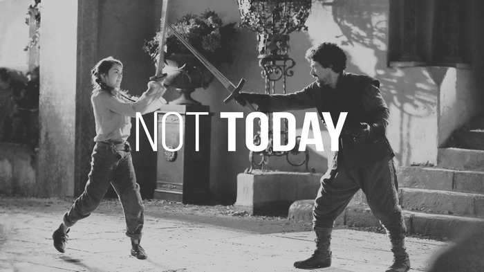 Arya Stark from Game of Thrones fighting