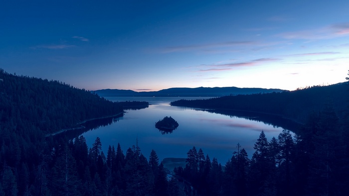 Lake Tahoe at Dawn with Emerald Bay Island