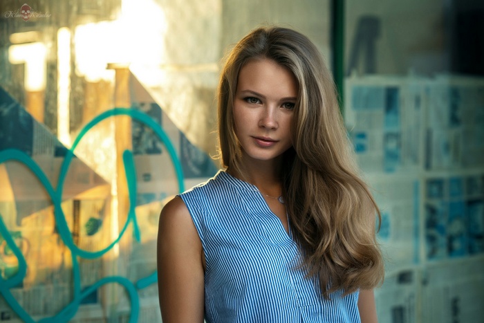 Portrait of a blonde woman