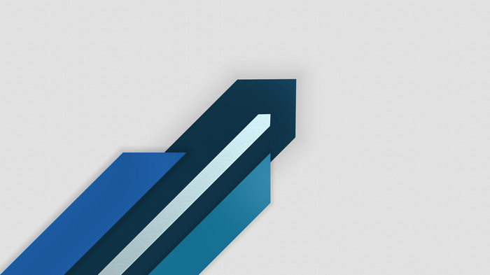 Abstract geometric shapes in blue and dark blue