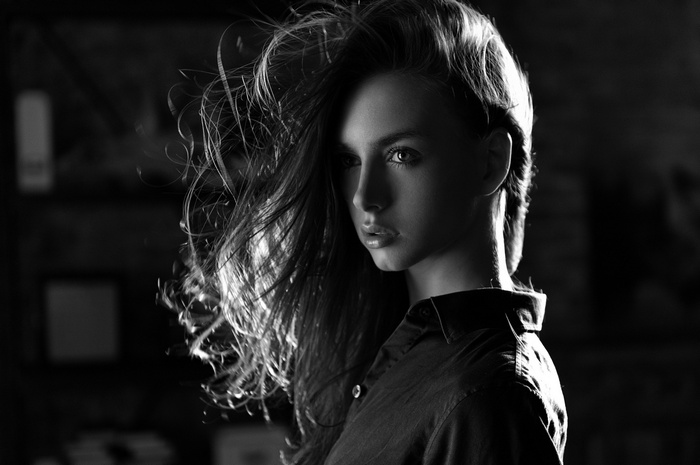 Monochrome portrait of Victoria Vishnevetskaya
