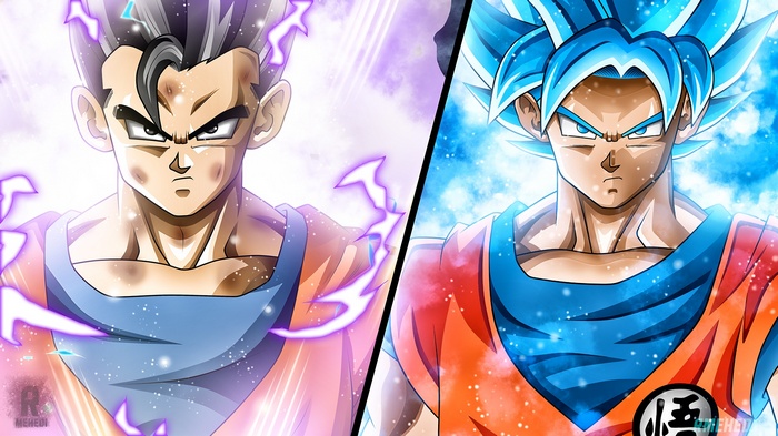 Son Gohan and Son Goku from Dragon Ball Super
