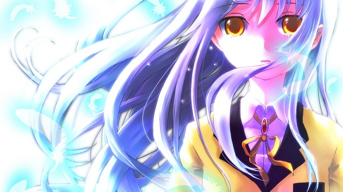 Kanade Tachibana from Angel Beats! with flowing hair