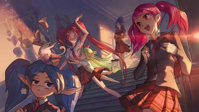 Lux (League of Legends), Poppy (League of Legends), Janna (League of Legends), Star Guardian, League of Legends, Poro, Lulu (League of Legends), Jinx (League of Legends)
