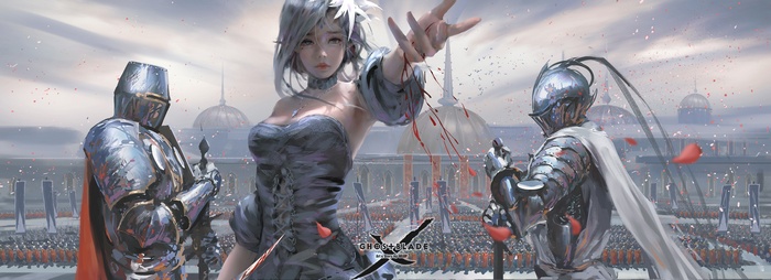 Princess and knights in Ghost Blade
