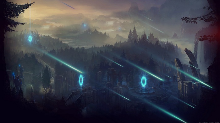 Summoner's Rift with meteors