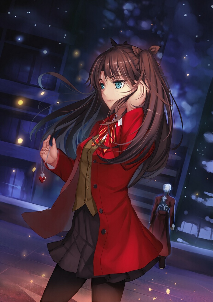 Rin Tohsaka and Archer from Fate/stay night: Unlimited Blade Works