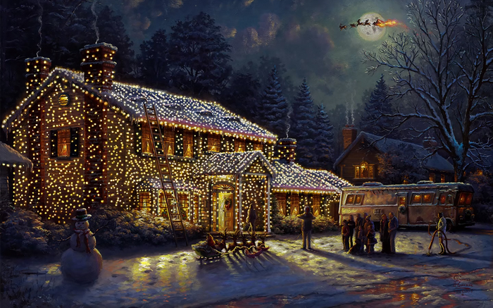 National Lampoon's Christmas Vacation oil painting