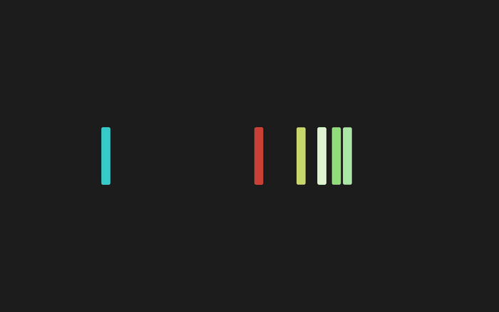 Minimalist abstract art with colored vertical lines