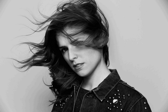 Anna Kendrick in a denim jacket