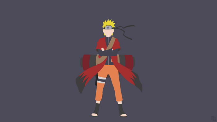 Naruto Uzumaki from Naruto Shippuden minimalist