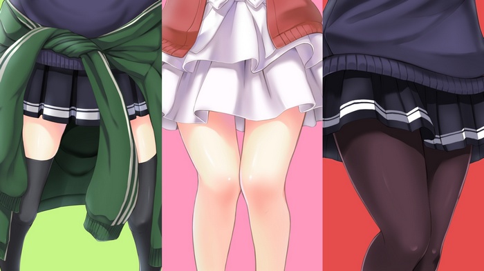 Anime girls in skirts from Saenai Heroine no Sodatekata