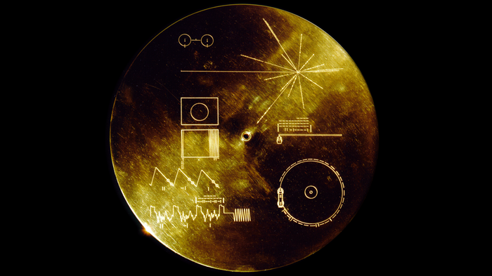 Voyager Golden Record with diagrams