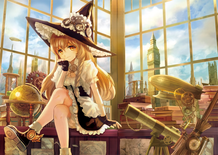 Marisa Kirisame from Touhou in Steampunk attire