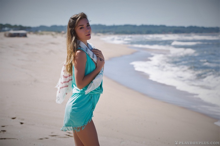 Lily C on a beach