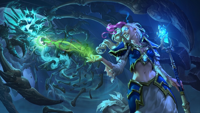 video games, Jaina Proudmoore, Hearthstone: Heroes of Warcraft, magic, Knights of the frozen throne, Blizzard Entertainment