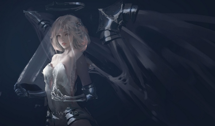 Ghostblade character with wings