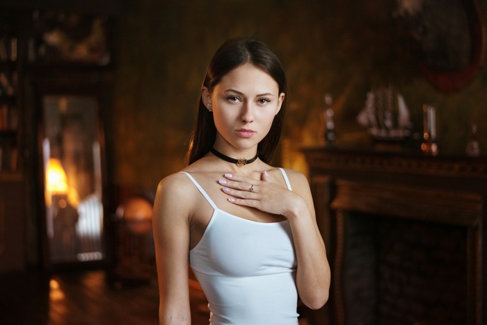 choker, Maxim Maximov, portrait, Catherine Timokhina, women