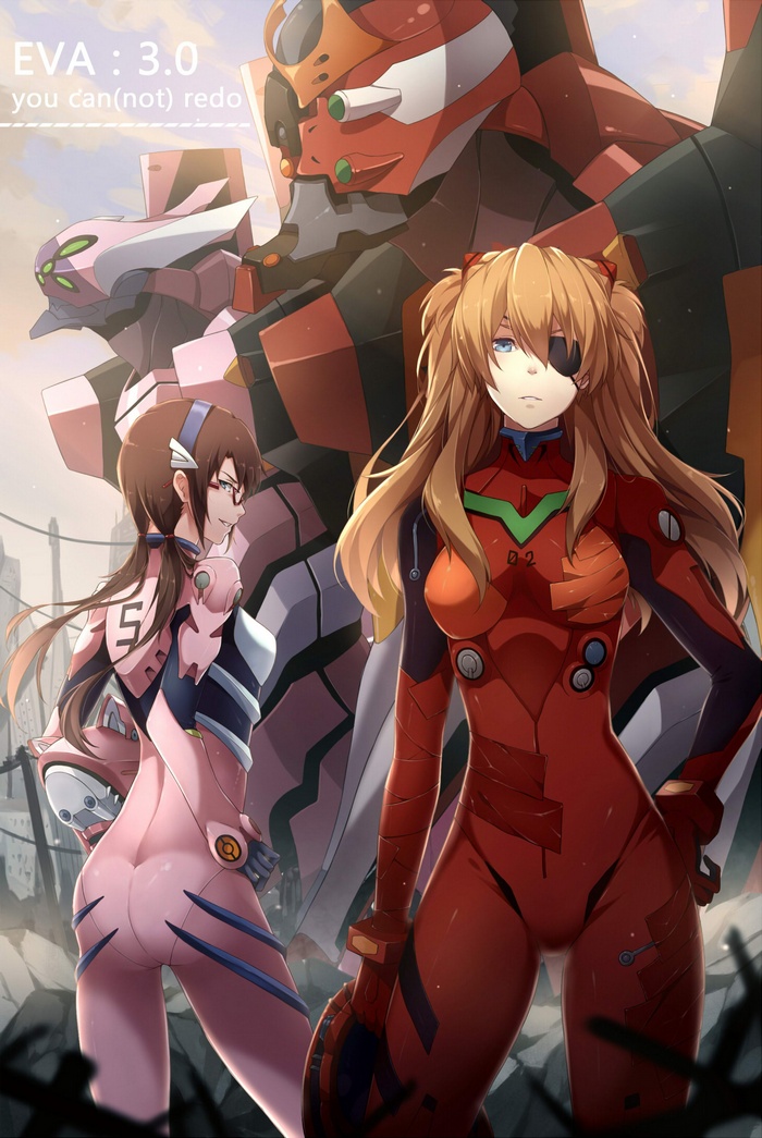 Asuka Langley Soryu and Makinami Mari Illustrious from Evangelion