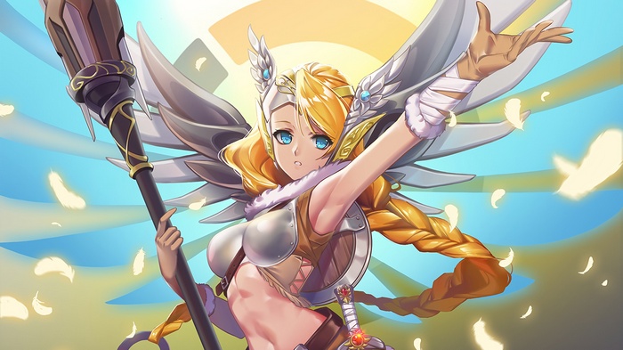 Mercy from Overwatch anime style