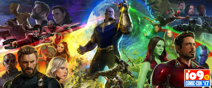 Avengers: Infinity War Poster with Thanos and Heroes