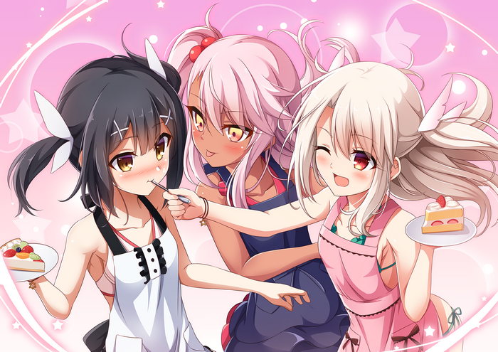 Illyasviel, Miyu, and Chloe from Fate/kaleid liner Prisma Illya