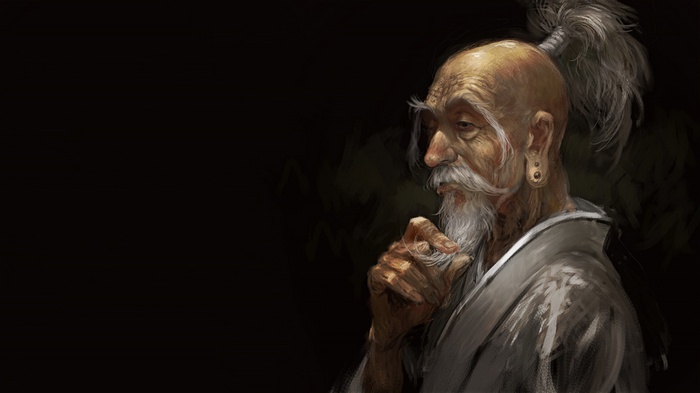 digital art, simple background, Hunter x Hunter, Netero