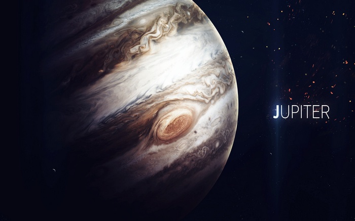 Jupiter planet in space