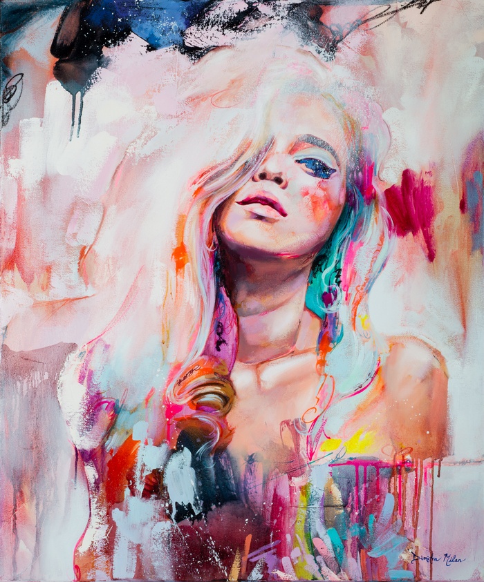 Dimitra Milan, painting, women