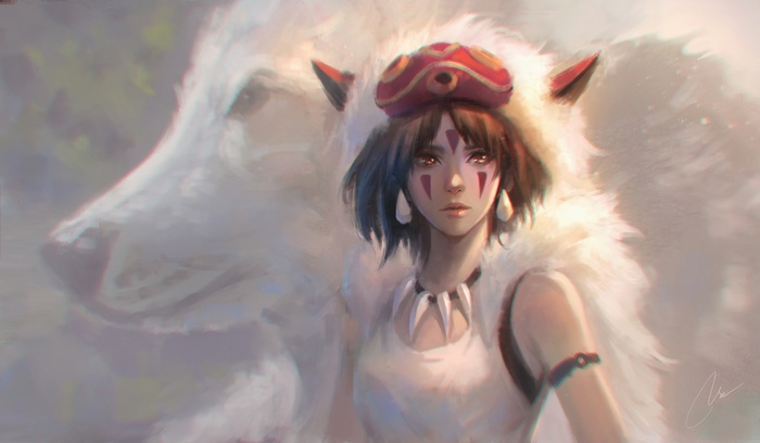 San and Moro from Princess Mononoke
