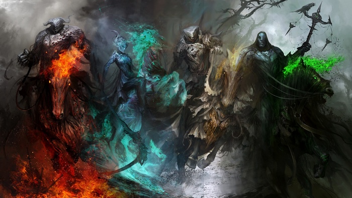 The Four Horsemen of the Apocalypse in fantasy art