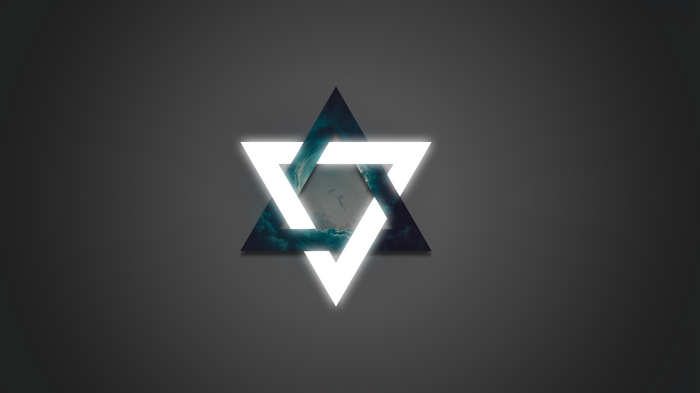 Geometric Star with Clouds