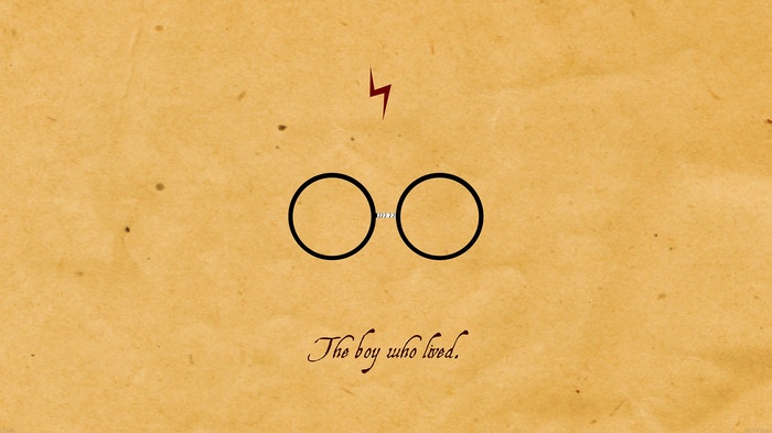 Harry Potter glasses and lightning bolt quote