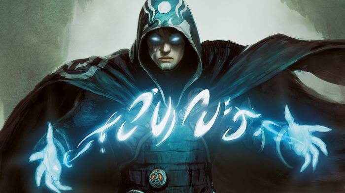 Jace Beleren casting a spell from Magic: The Gathering