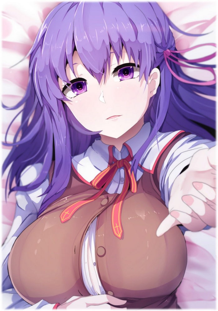 Fate Series, Matou Sakura, Sakura Matou, lying down, anime girls, FateStay Night, unbuttoned, in bed