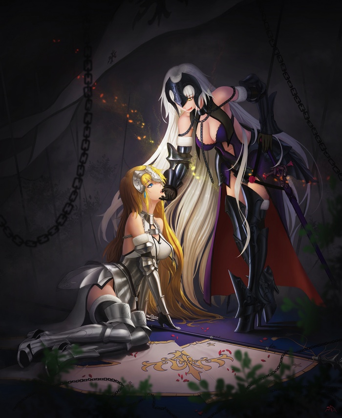 Jeanne d'Arc Alter and Jeanne d'Arc from Fate/Grand Order