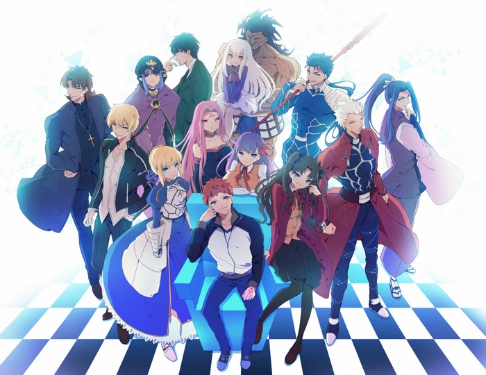 Fate Series characters group illustration