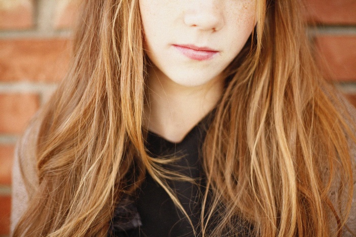 Stefania Jane with long blonde hair