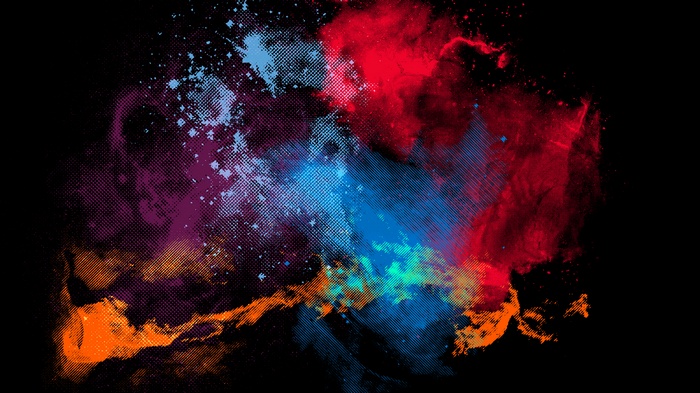 Abstract colorful explosion on black background