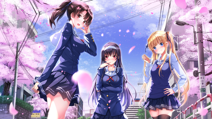 Three anime girls from Saenai Heroine no Sodatekata